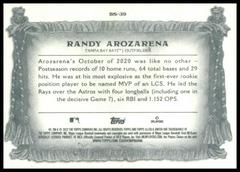 Back Of Card | Randy Arozarena Baseball Cards 2022 Topps Allen & Ginter Banner Seasons