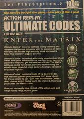 Back Cover | Action Replay Ultimate Codes: Enter The Matrix Playstation 2