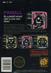 Pinball - Back | Pinball NES