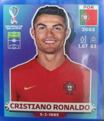 Cristiano Ronaldo [Blue] #POR18 Soccer Cards 2022 Panini World Cup Qatar Stickers US Edition Prices