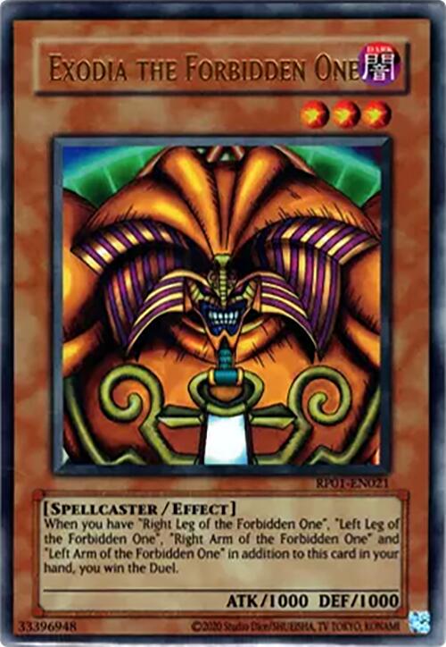 Exodia the Forbidden One RP01-EN021 YuGiOh Retro Pack 2024