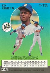 Card Back | Ken Griffey Jr. Baseball Cards 1991 Ultra