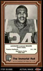 Lenny Moore Football Cards 1975 Fleer Hall of Fame Prices
