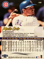 Rear | Kevin Orie Baseball Cards 1998 Ultra