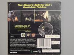 Back Cover | Splinter Cell [Demo Disc] Xbox