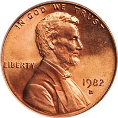 1982 D [LARGE DATE BRONZE] Coins Lincoln Memorial Penny Prices