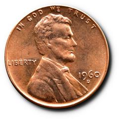 1960 D [LARGE DATE] Coins Lincoln Memorial Penny Prices