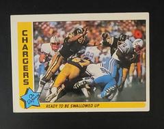 San Diego Chargers [Ready to Be Swallowed Up] Football Cards 1985 Fleer Team Action Prices