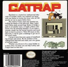 Catrap - Back | Catrap GameBoy