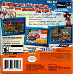 Back Cover | Sonic Battle GameBoy Advance