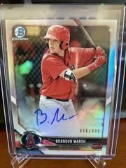 Brandon Marsh [Refractor] Baseball Cards 2018 Bowman Chrome Prospects Autographs Prices