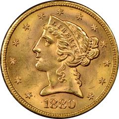 1880 S Coins Liberty Head Half Eagle Prices