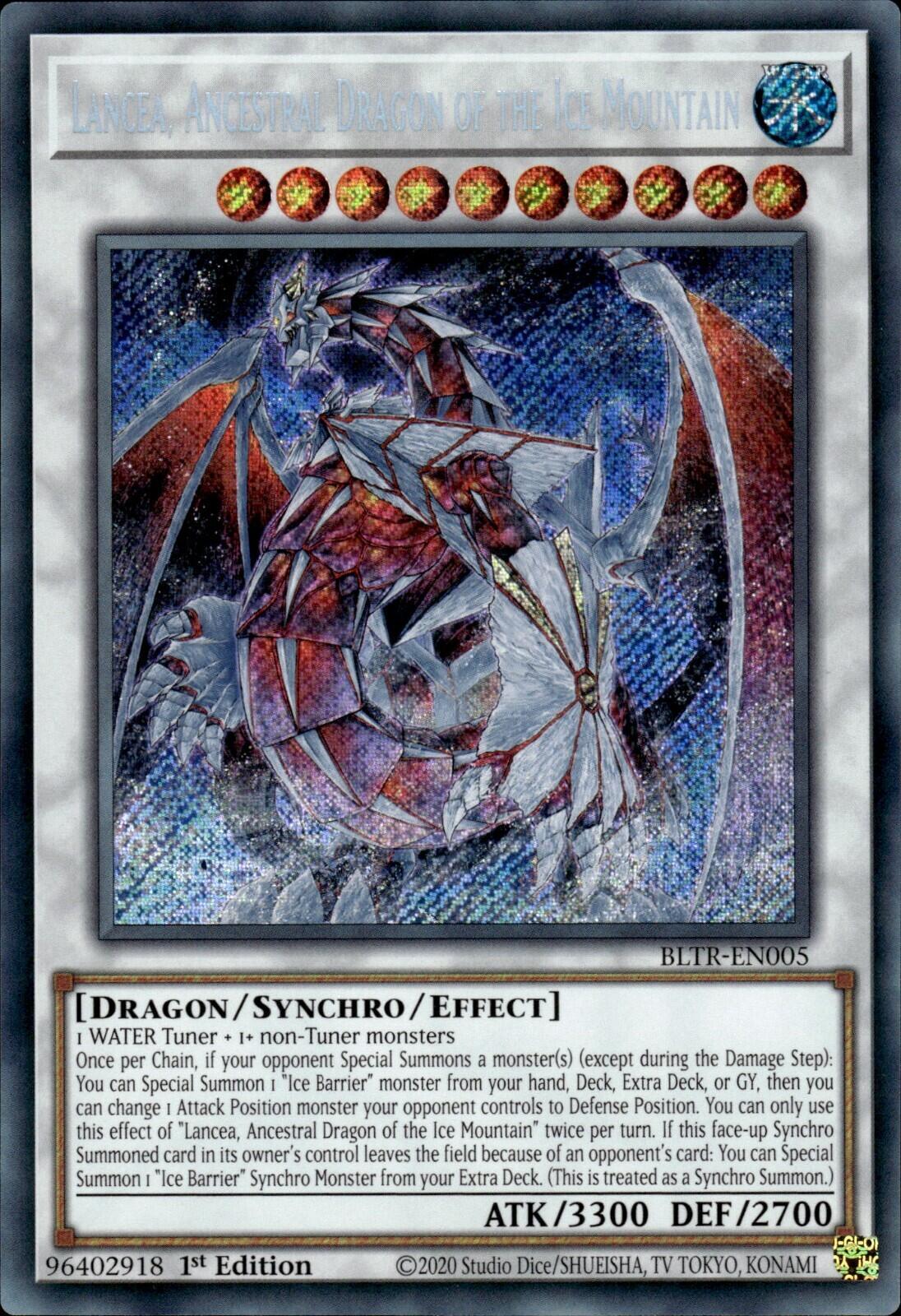 Lancea, Ancestral Dragon of the Ice Mountain BLTR-EN005 YuGiOh Battles of Legend: Terminal Revenge