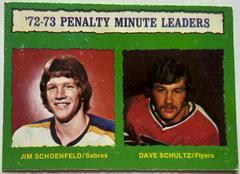 Penalty Minute Ldrs [J. Schoenfeld, D. Schultz] Hockey Cards 1973 O-Pee-Chee Prices