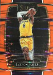 LeBron James [Neon Orange Pulsar] Basketball Cards 2021 Panini Select Prices