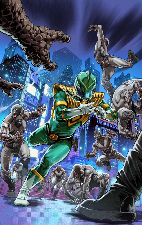 Mighty Morphin Power Rangers: The Return [Escorza Green Ranger Foil Virgin] #3 (2024) Comic Books Mighty Morphin Power Rangers: The Return