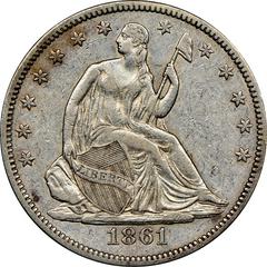 1861 Coins Seated Liberty Half Dollar Prices
