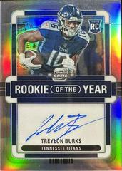 Treylon Burks [Rookie of the Year Autograph Holo] #ROY-TB Football Cards 2022 Panini Contenders Optic Rookie of the Year Prices
