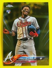 Ronald Acuna Jr. [Gold Refractor] #HMT25 Baseball Cards 2018 Topps Chrome Update Prices