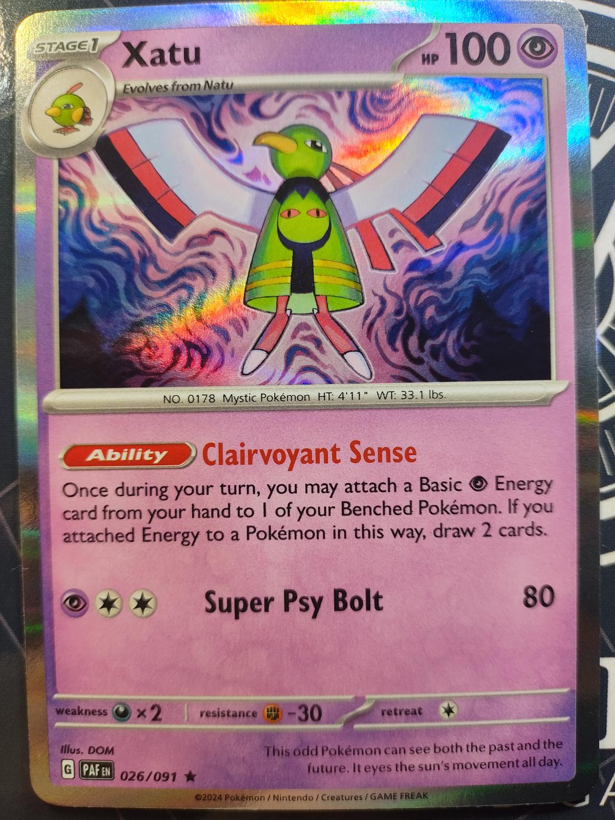 Xatu #26 Pokemon Paldean Fates