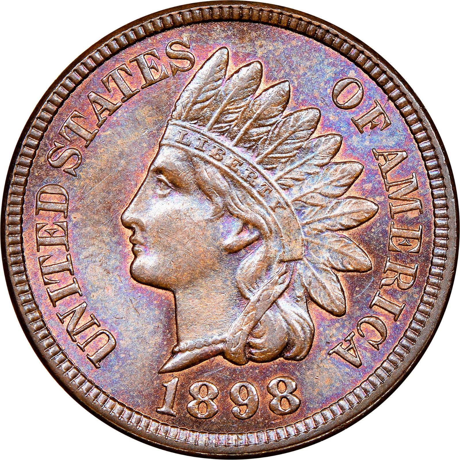 1898 Coins Indian Head Penny