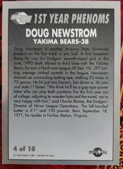 Back  | Doug Newstrom 1st Year Phenoms Baseball Cards 1993 Fleer Excel