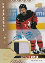 Connor Bedard [Autograph Patch] Hockey Cards 2022 Upper Deck Team Canada Juniors Prices