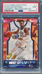 Donovan Mitchell [Red Cracked Ice] #17 Basketball Cards 2019 Panini Contenders Optic Uniformity Prices