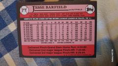 Back  | Jesse Barfield Baseball Cards 1989 Topps Traded Tiffany
