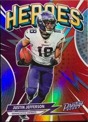 Justin Jefferson #H-8 Football Cards 2023 Panini Prestige Heroes Prices