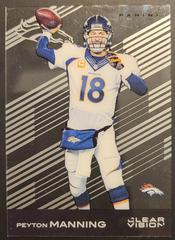 Peyton Manning [White Jersey Blue] #9 Football Cards 2015 Panini Clear Vision Prices