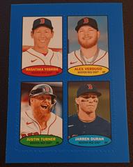 Masataka Yoshida, Alex Verdugo, Justin Turner, Jarren Duran [Blue] Baseball Cards 2023 Topps Heritage 1974 Stamps High Number Prices