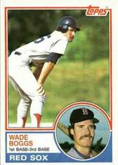 Wade Boggs #498 Baseball Cards 1983 Topps Prices