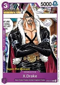 X.Drake [Super Pre-release] ST04-013 One Piece Starter Deck 4: Animal Kingdom Pirates