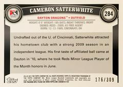 Rear | Cameron Satterwhite [Blue] Baseball Cards 2011 Topps Pro Debut