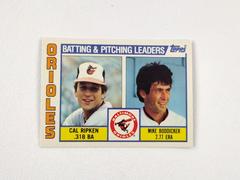 Orioles Batting & Pitching Leaders Baseball Cards 1984 Topps Tiffany Prices