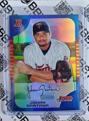 Johan Santana [Blue Refractor] #127 Baseball Cards 2005 Bowman Chrome Prices