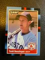 Todd Benzinger #111 Baseball Cards 1988 Leaf Prices