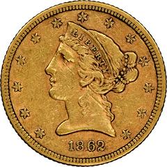 1862 Coins Liberty Head Half Eagle Prices