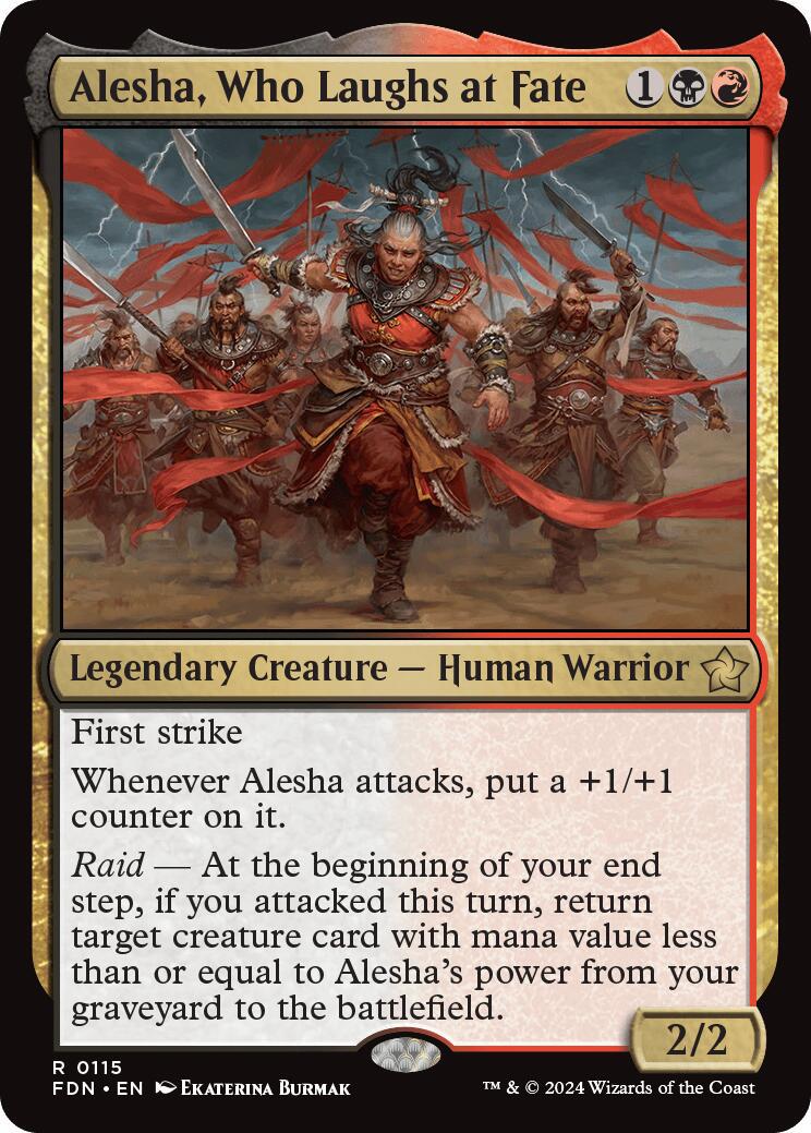 Alesha, Who Laughs at Fate [Foil] #115 Magic Foundations