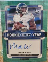 Malik Willis [Rookie of the Year Autograph Green Pulsar] #ROY-MW Football Cards 2022 Panini Contenders Optic Rookie of the Year Prices