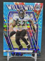 Ray Lewis [Blue Fluorescent] #WW-17 Football Cards 2021 Panini Mosaic Will to Win Prices