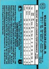 Back Of Card | Will Clark Baseball Cards 1988 Donruss MVP