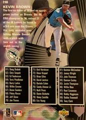 Rear | Kevin Brown Baseball Cards 1998 Upper Deck
