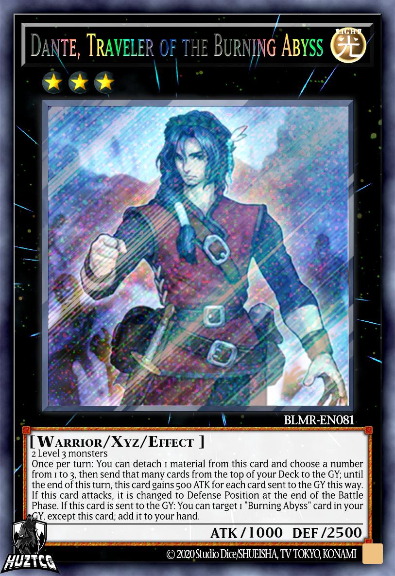 Dante, Traveler of the Burning Abyss BLMR-EN081 YuGiOh Battles of Legend: Monstrous Revenge