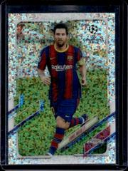 Lionel Messi [Yellow Mini Diamond] Soccer Cards 2020 Topps Chrome UEFA Champions League Prices