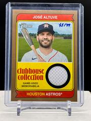 Jose Altuve [Gold] #CCR-JA Baseball Cards 2023 Topps Heritage Clubhouse Collection Relics Prices