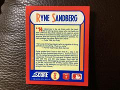 Ryne Sandberg #40 Baseball Cards 1990 Score Magic Motion Trivia Prices