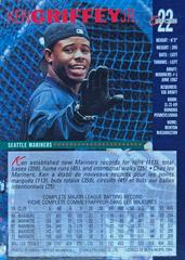 Card Back | Ken Griffey Jr. Baseball Cards 1994 O Pee Chee