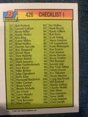 Backside | Checklist I Hockey Cards 1991 Bowman